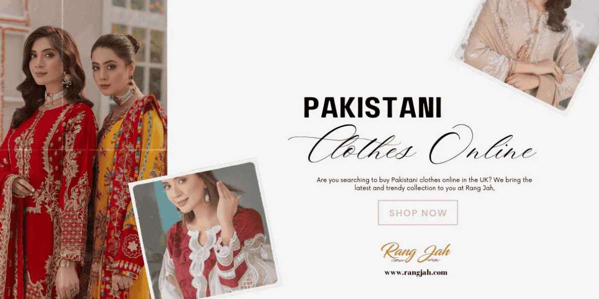 Shop Designer Pakistani Clothes Online UK at Rang Jah with Fast UK Delivery